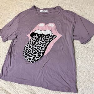 Free people day dreamer rolling stone t shirt purple size medium